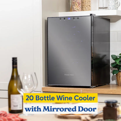 Russell Hobbs® RH20WC201MR, 20 Bottle Wine Cooler in Mirror Black