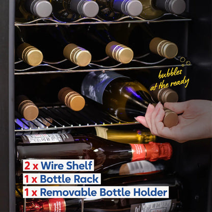 Russell Hobbs® RH20WC201MR, 20 Bottle Wine Cooler in Mirror Black