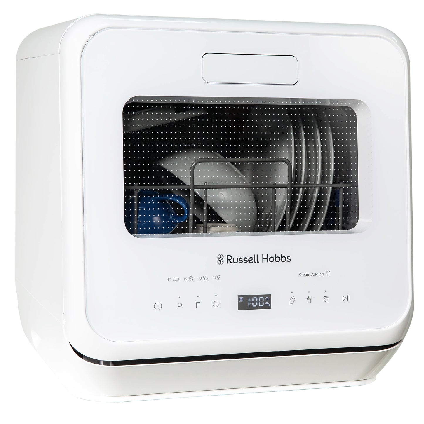 Russell Hobbs RH2TTDW0D1W Table Top Dishwasher 2 Place Settings & Touch Control in White