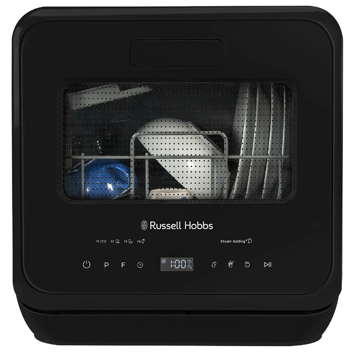 Russell Hobbs RH2TTDW101B, 2 Place Setting Table Top Dishwasher in Black