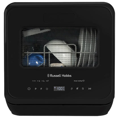 Russell Hobbs RH2TTDW101B, 2 Place Setting Table Top Dishwasher in Black