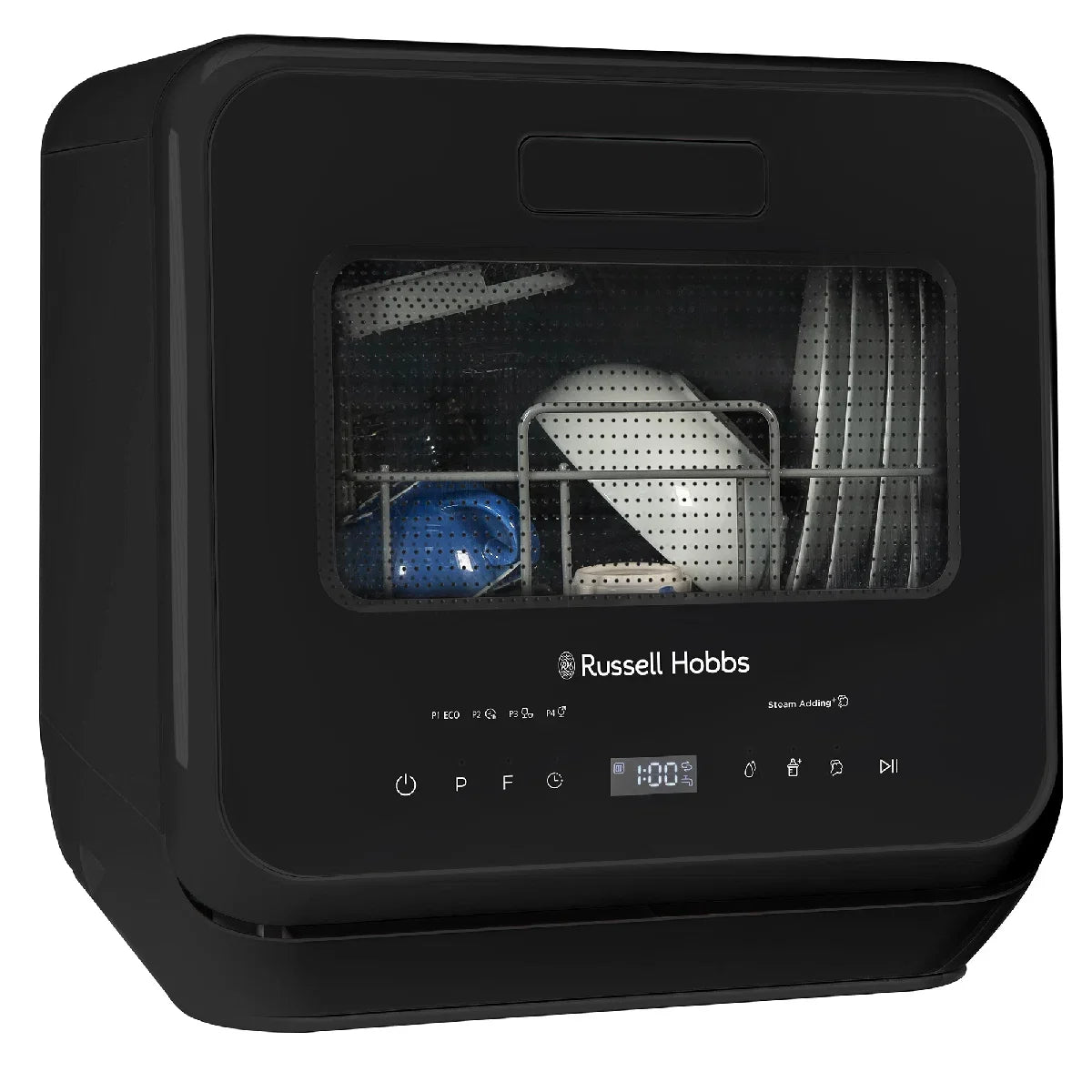 Russell Hobbs RH2TTDW101B, 2 Place Setting Table Top Dishwasher in Black