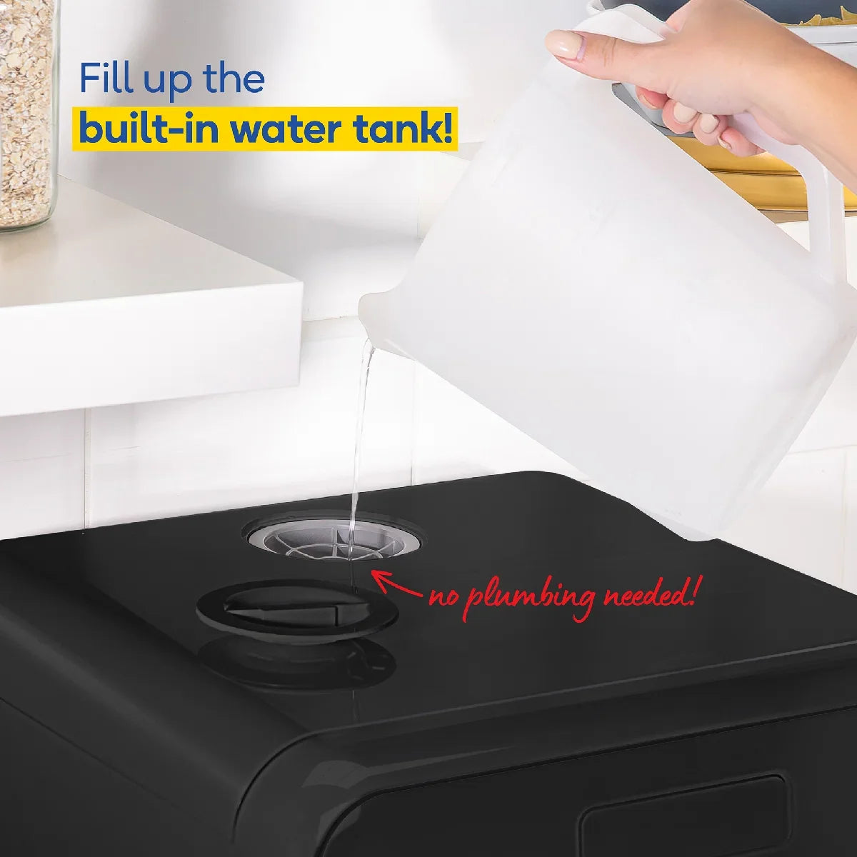 Russell Hobbs RH2TTDW101B, 2 Place Setting Table Top Dishwasher in Black