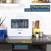 Russell Hobbs RH2TTDW101W, 2 Place Setting Table Top Dishwasher in White