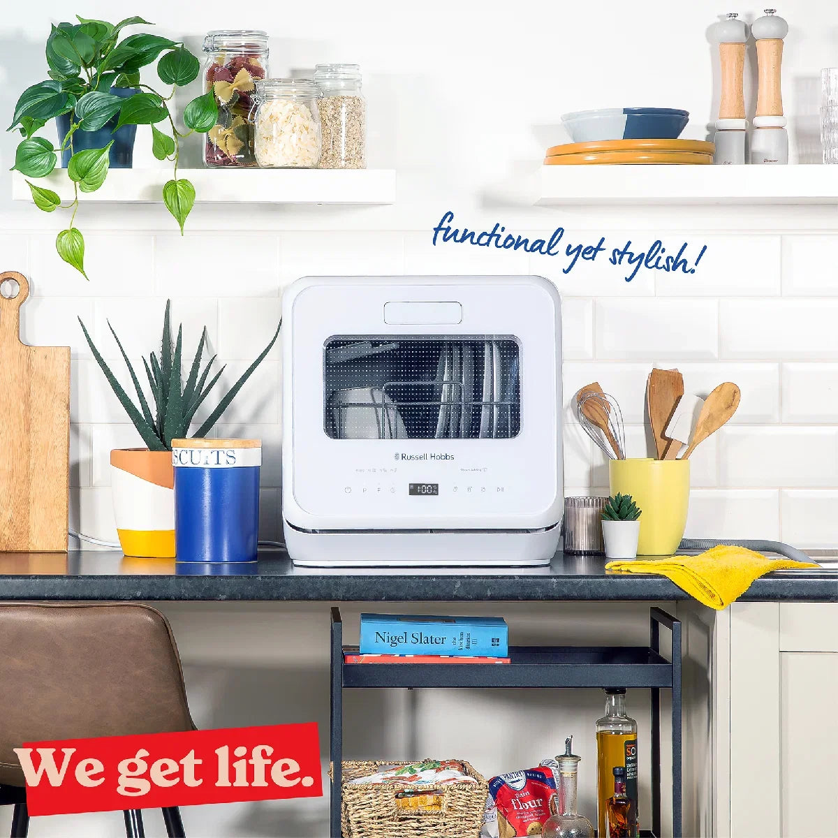 Russell Hobbs RH2TTDW101W, 2 Place Setting Table Top Dishwasher in White