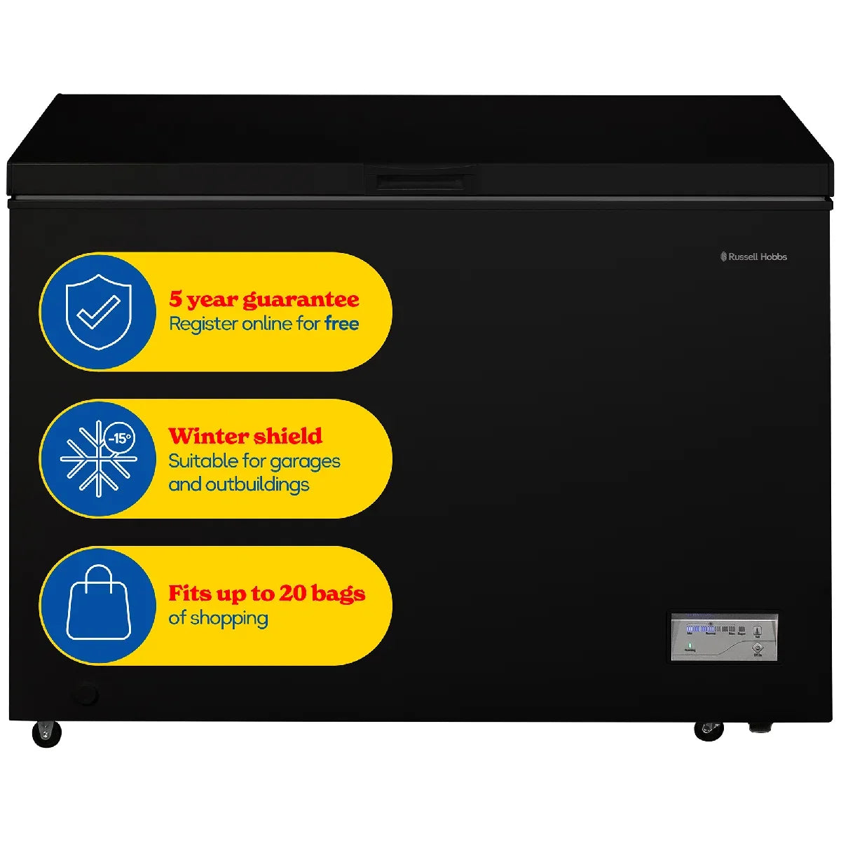 Russell Hobbs, RH300CF201B, 300L Chest Freezer in Black