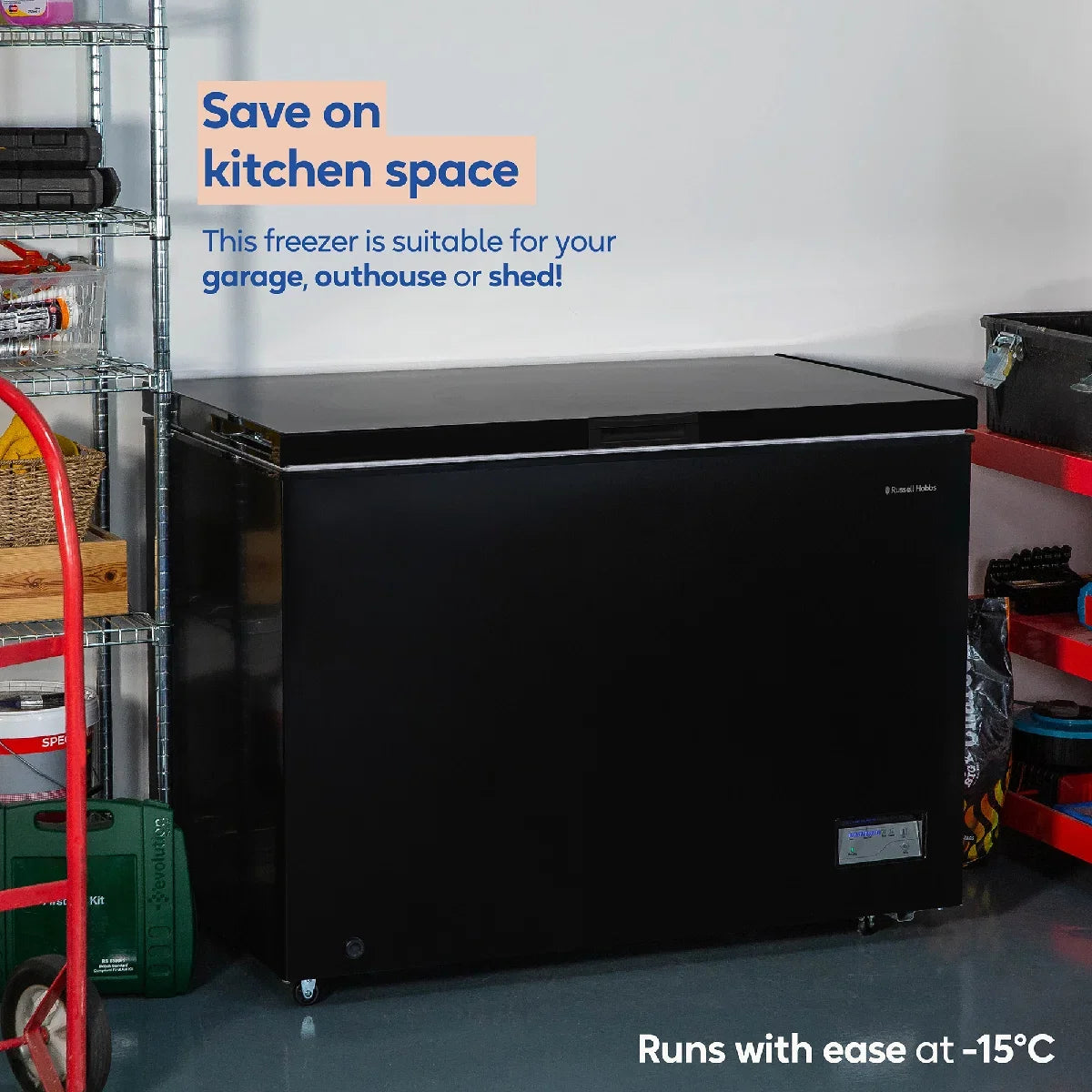 Russell Hobbs, RH300CF201B, 300L Chest Freezer in Black