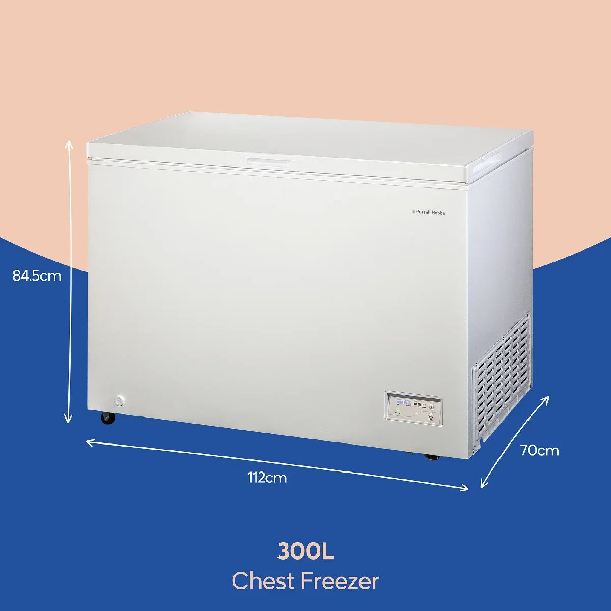 Russell Hobbs, RH300CF201W, 300L Chest Freezer in White