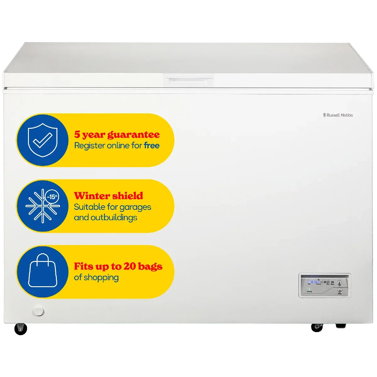 Russell Hobbs, RH300CF201W, 300L Chest Freezer in White