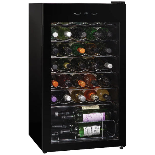 Russell Hobbs RH34WC101B, 34 Bottle, 93L Wine Cooler in Black