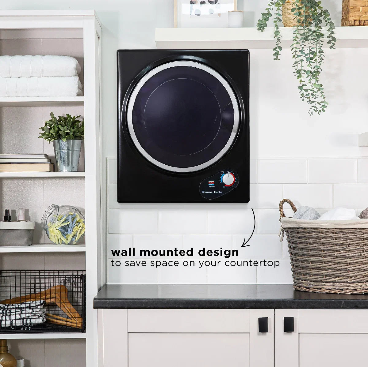 Russell Hobbs RH3VTD800B 2.5kg Compact Vented Tumble Dryer in Black