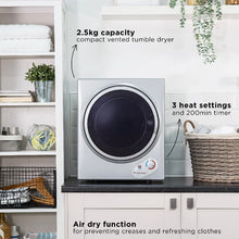 Russell Hobbs RH3VTD800S 2.5kg Compact Vented Tumble Dryer in Silver