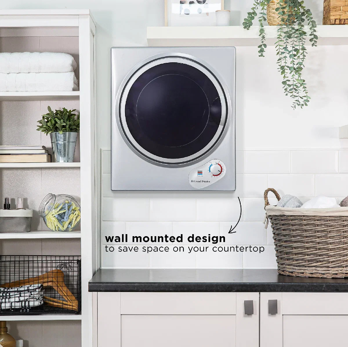 Russell Hobbs RH3VTD800S 2.5kg Compact Vented Tumble Dryer in Silver