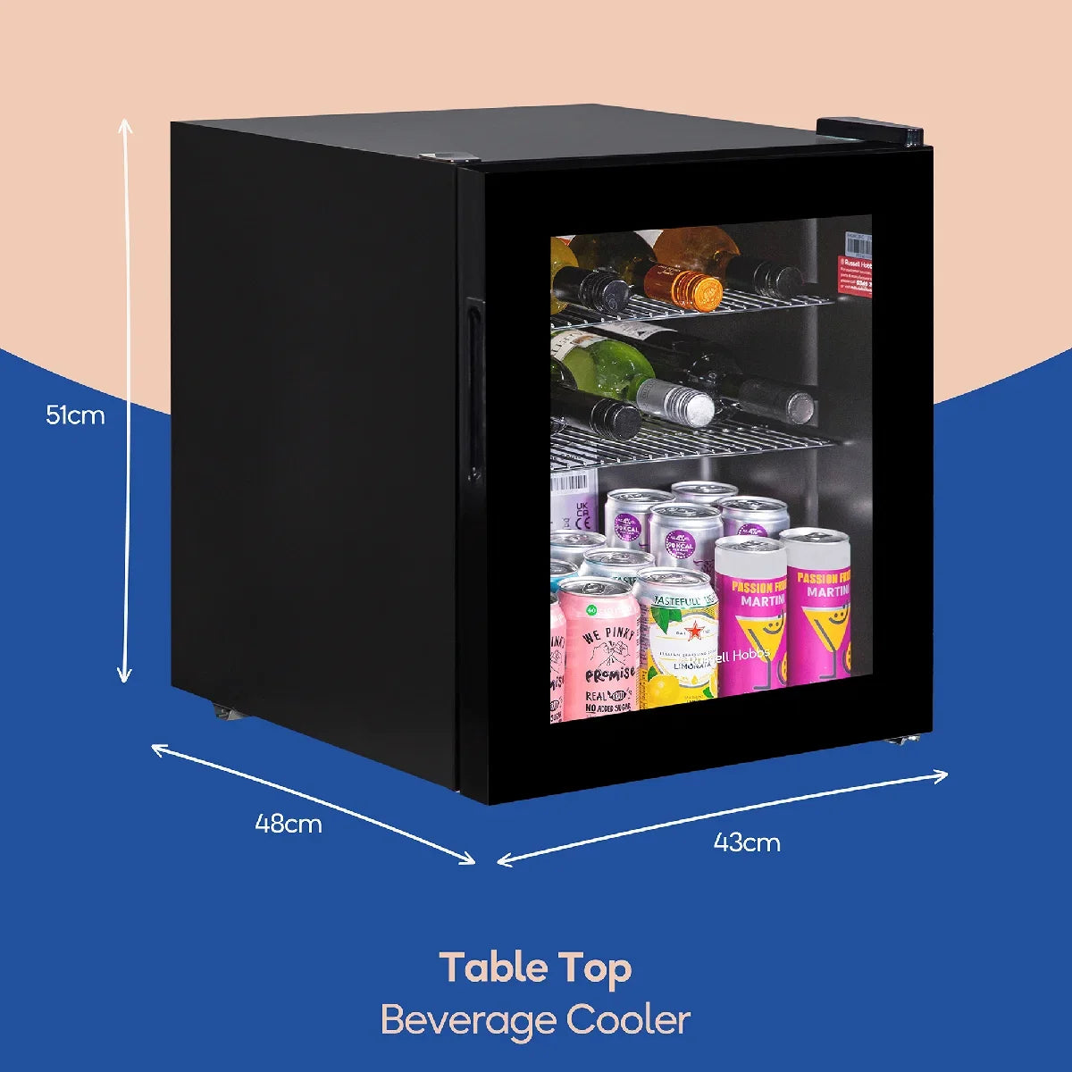 Russell Hobbs RH46TTBC1241B 46L Table-top Beverage Cooler in Black
