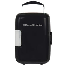 Russell Hobbs RH4CLR1001B 4L Mini Compact Cooler for Drinks and Cosmetics, Retro Style, Black & Chrome