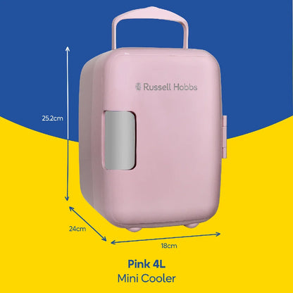 Russell Hobbs RH4CLR1001P Mini Cooler 4L Pink