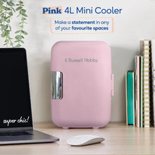 Russell Hobbs RH4CLR1001P Mini Cooler 4L Pink