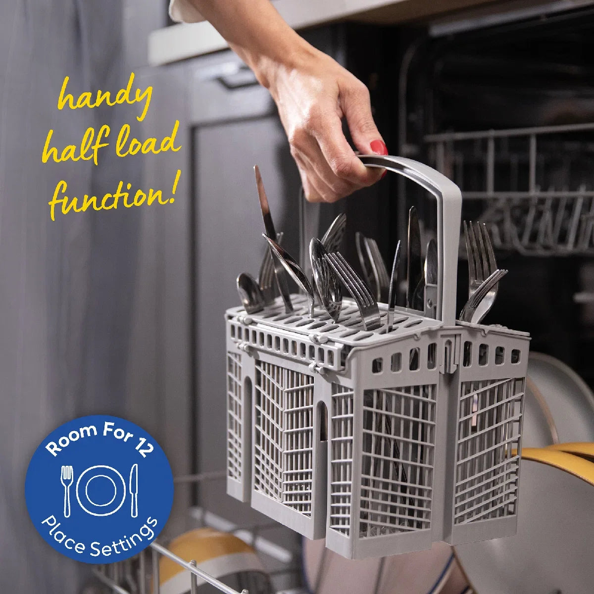 Russell Hobbs RH60BIDW00E1, Built-In Dishwasher in Grey