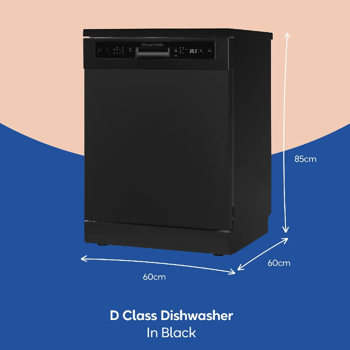 Russell Hobbs® RH60DW00D2B, Freestanding Dishwasher in Black
