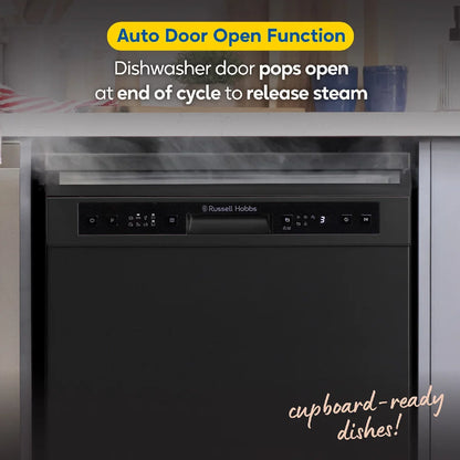 Russell Hobbs® RH60DW00D2B, Freestanding Dishwasher in Black