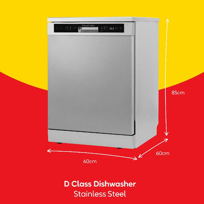 Russell Hobbs® RH60DW00D2SS, Freestanding Dishwasher in Stainless Steel