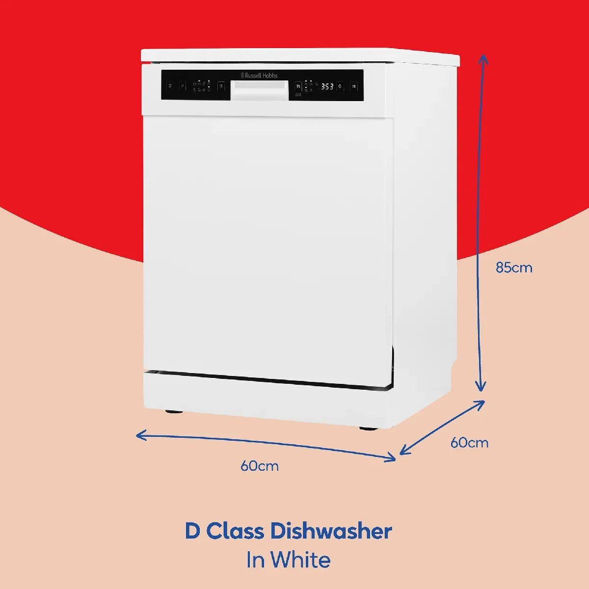 Russell Hobbs® RH60DW00D2W, Freestanding Dishwasher in White