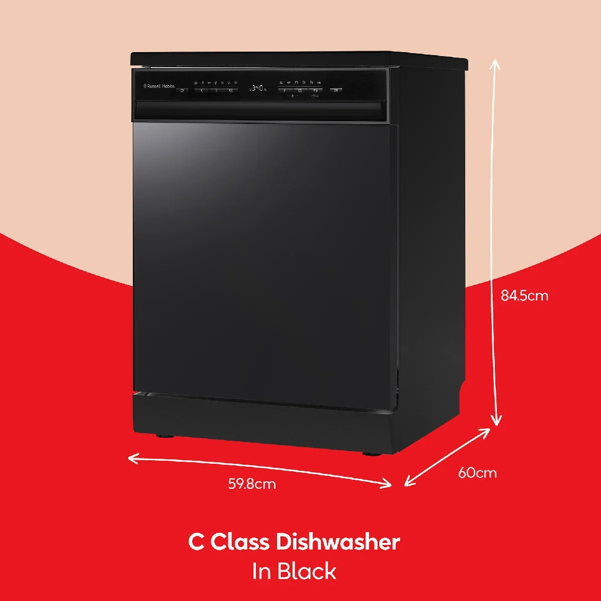 Russell Hobbs® RH60DW10C1B, Freestanding Dishwasher in Black