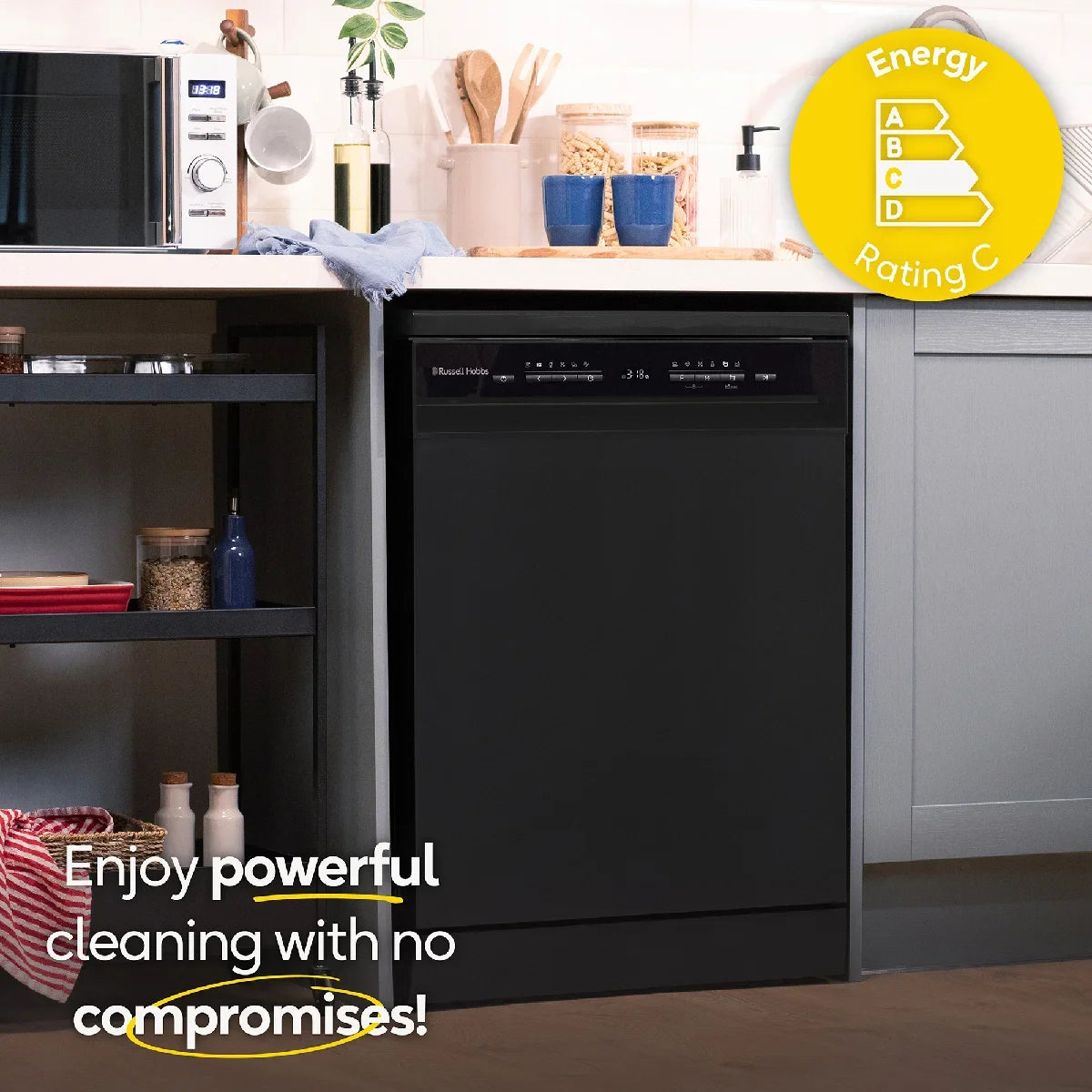 Russell Hobbs® RH60DW10C1B, Freestanding Dishwasher in Black