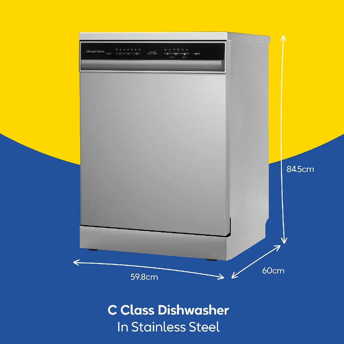 Russell Hobbs® RH60DW10C1SS, Freestanding Dishwasher in Stainless Steel