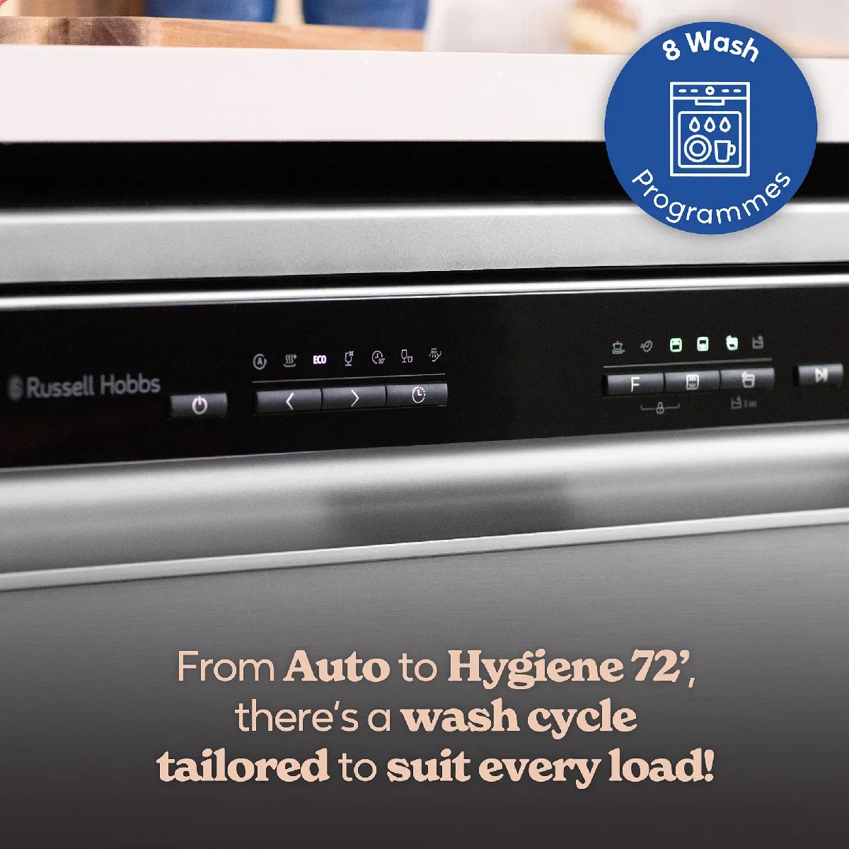 Russell Hobbs® RH60DW10C1SS, Freestanding Dishwasher in Stainless Steel