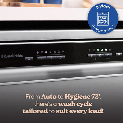 Russell Hobbs® RH60DW10C1SS, Freestanding Dishwasher in Stainless Steel