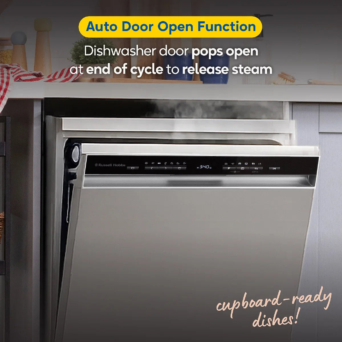 Russell Hobbs® RH60DW10C1SS, Freestanding Dishwasher in Stainless Steel