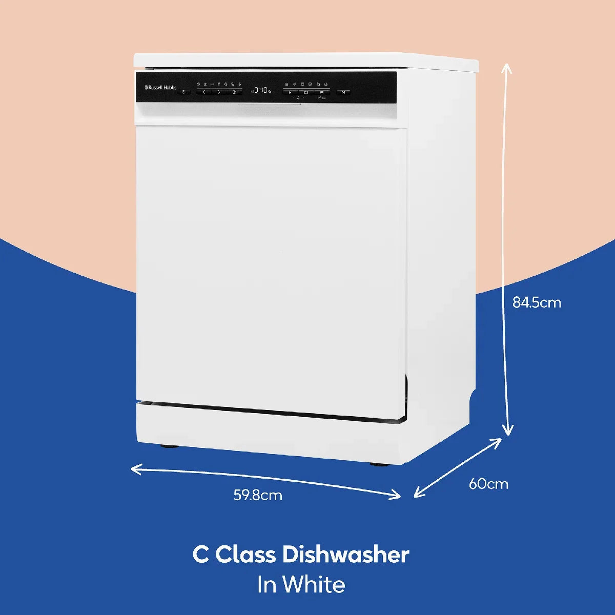 Russell Hobbs® RH60DW10C1W, Freestanding Dishwasher in White