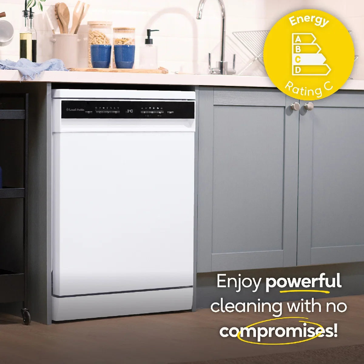 Russell Hobbs® RH60DW10C1W, Freestanding Dishwasher in White