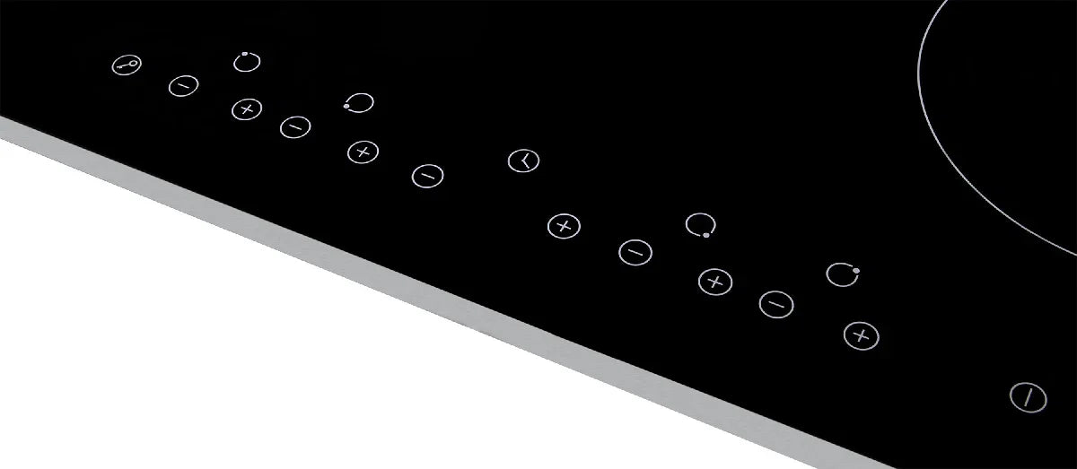 Russell Hobbs RH60EH402B Black Glass 59cm Wide, 4 Zone Electric Hob with Touch Control