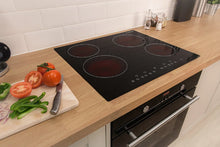 Russell Hobbs RH60EH402B Black Glass 59cm Wide, 4 Zone Electric Hob with Touch Control
