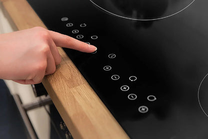 Russell Hobbs RH60EH402B Black Glass 59cm Wide, 4 Zone Electric Hob with Touch Control
