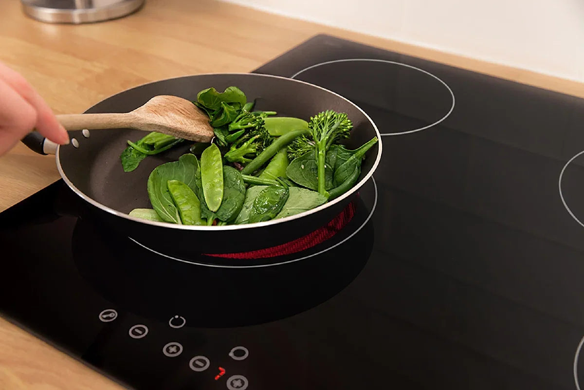 Russell Hobbs RH60EH402B Black Glass 59cm Wide, 4 Zone Electric Hob with Touch Control