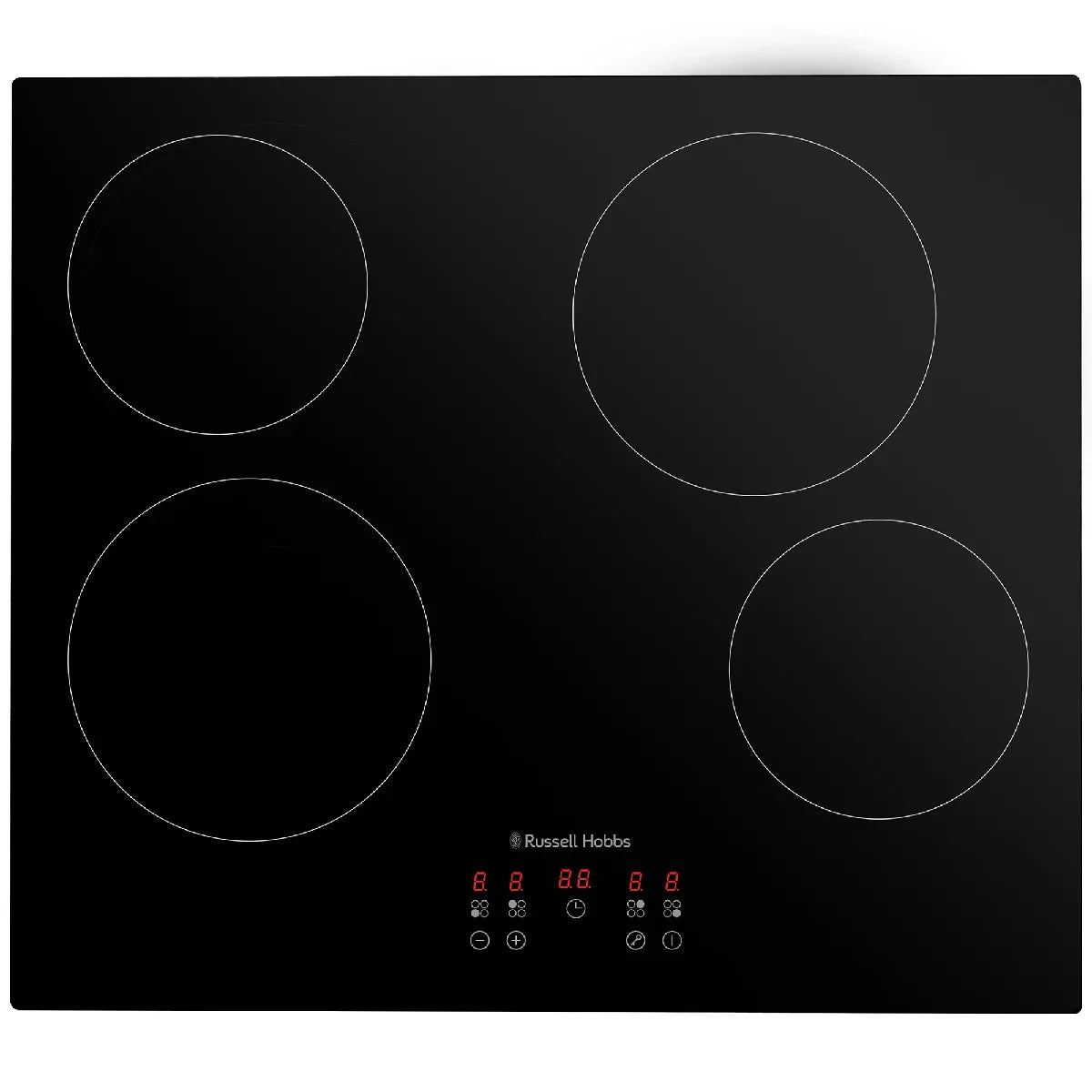 Russell Hobbs RH60EH413B 59cm 4 Zone Electric Hob with Touch Control in Black