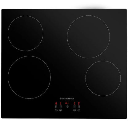 Russell Hobbs RH60EH413B 59cm 4 Zone Electric Hob with Touch Control in Black