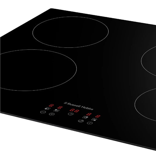 Russell Hobbs RH60EH413B 59cm 4 Zone Electric Hob with Touch Control in Black