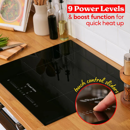 Russell Hobbs® RH60IH2B413B 60cm Induction Hob with Dual Flex Bridge in Black