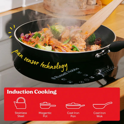 Russell Hobbs® RH60IH2B413B 60cm Induction Hob with Dual Flex Bridge in Black
