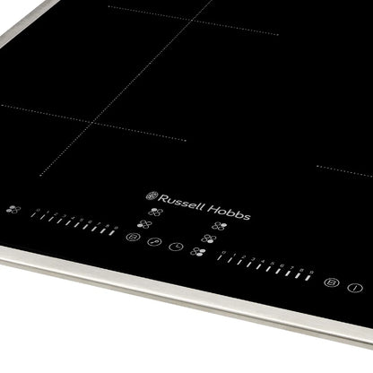 Russell Hobbs® RH60IH2B414B 60cm Induction Hob with Dual Flex Bridge and Frame in Black