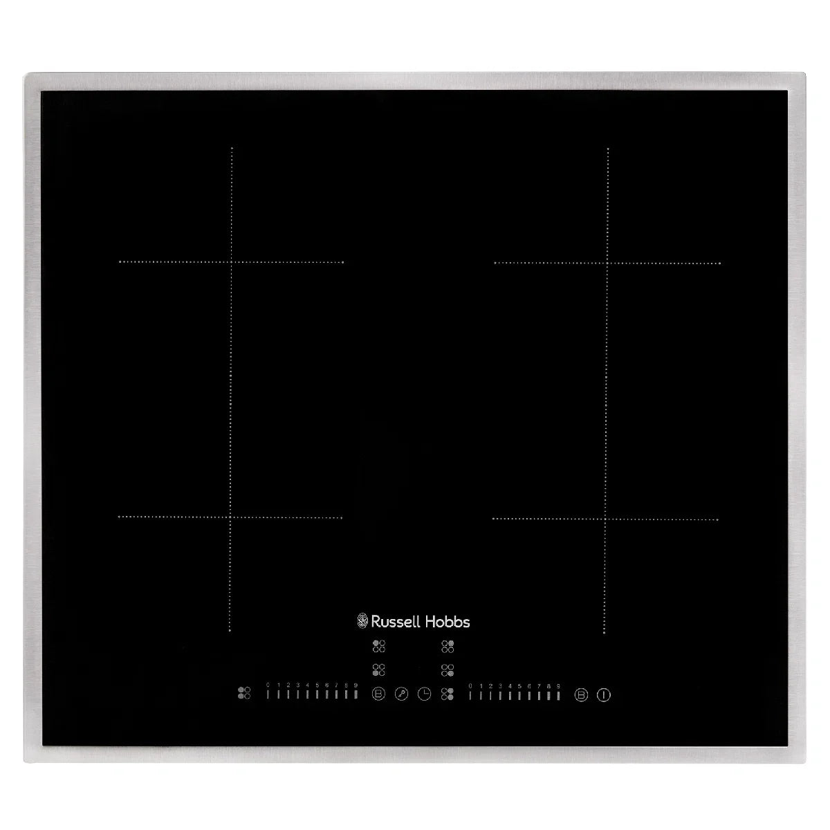 Russell Hobbs® RH60IH2B414B 60cm Induction Hob with Dual Flex Bridge and Frame in Black