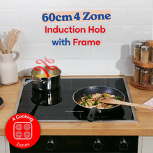 Russell Hobbs® RH60IH2B414B 60cm Induction Hob with Dual Flex Bridge and Frame in Black