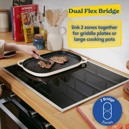 Russell Hobbs® RH60IH2B414B 60cm Induction Hob with Dual Flex Bridge and Frame in Black