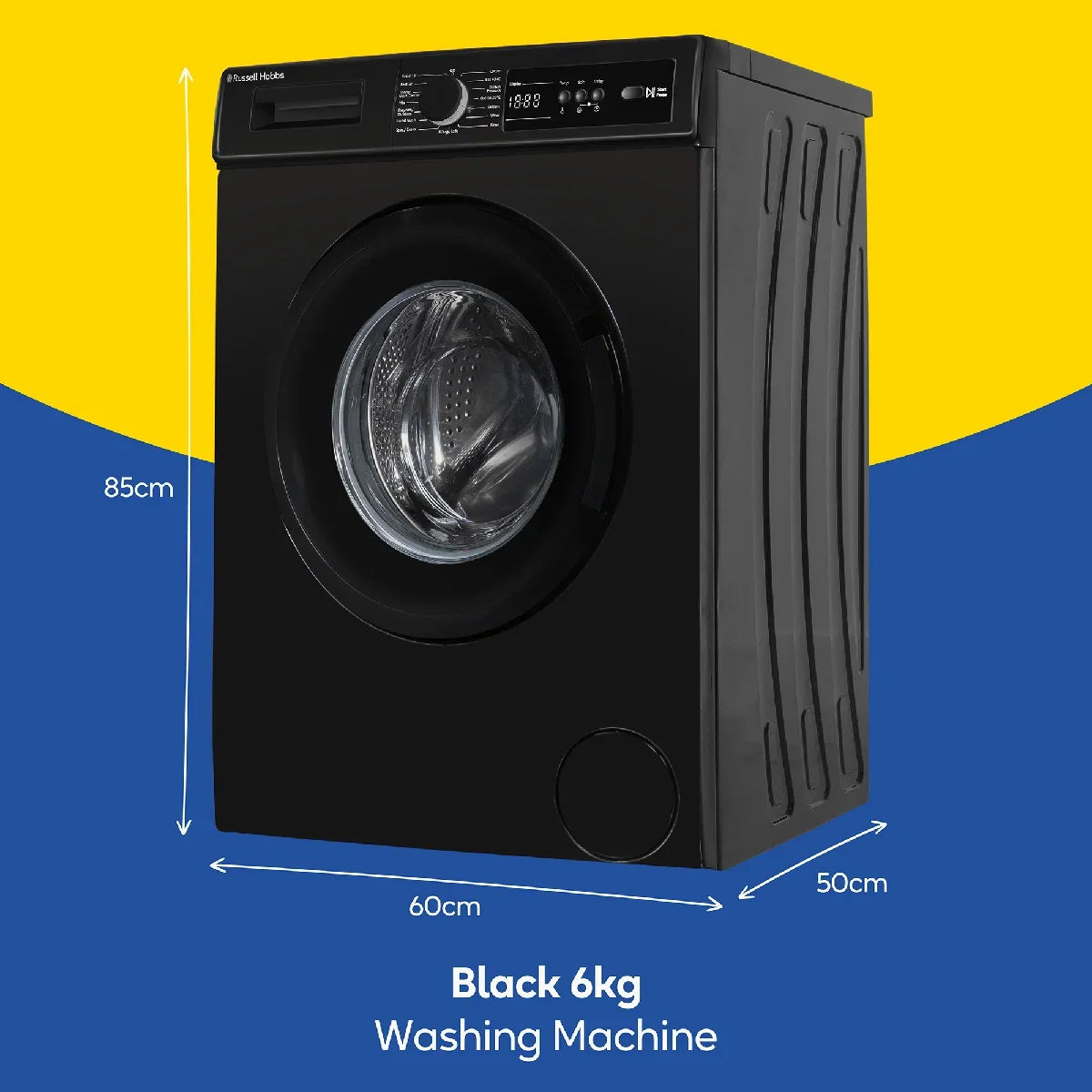 Russell Hobbs RH612W110B 10 Series 6kg Washing Machine with 1200rpm in Black