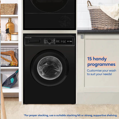 Russell Hobbs RH612W110B 10 Series 6kg Washing Machine with 1200rpm in Black