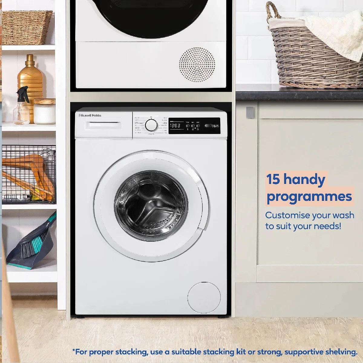 Russell Hobbs RH612W110W 10 Series 6kg Washing Machine with 1200rpm in White